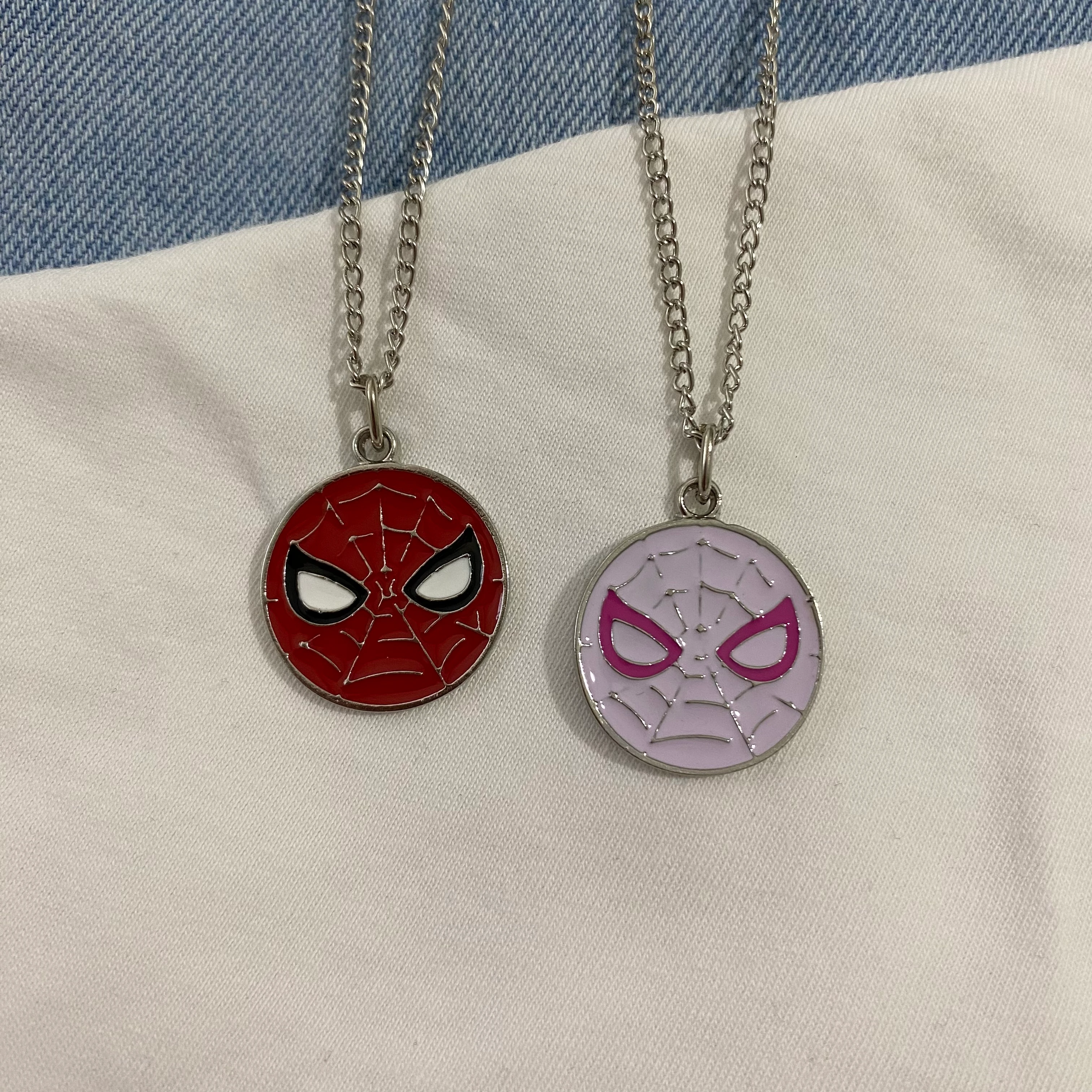 Spiderman çift kolye