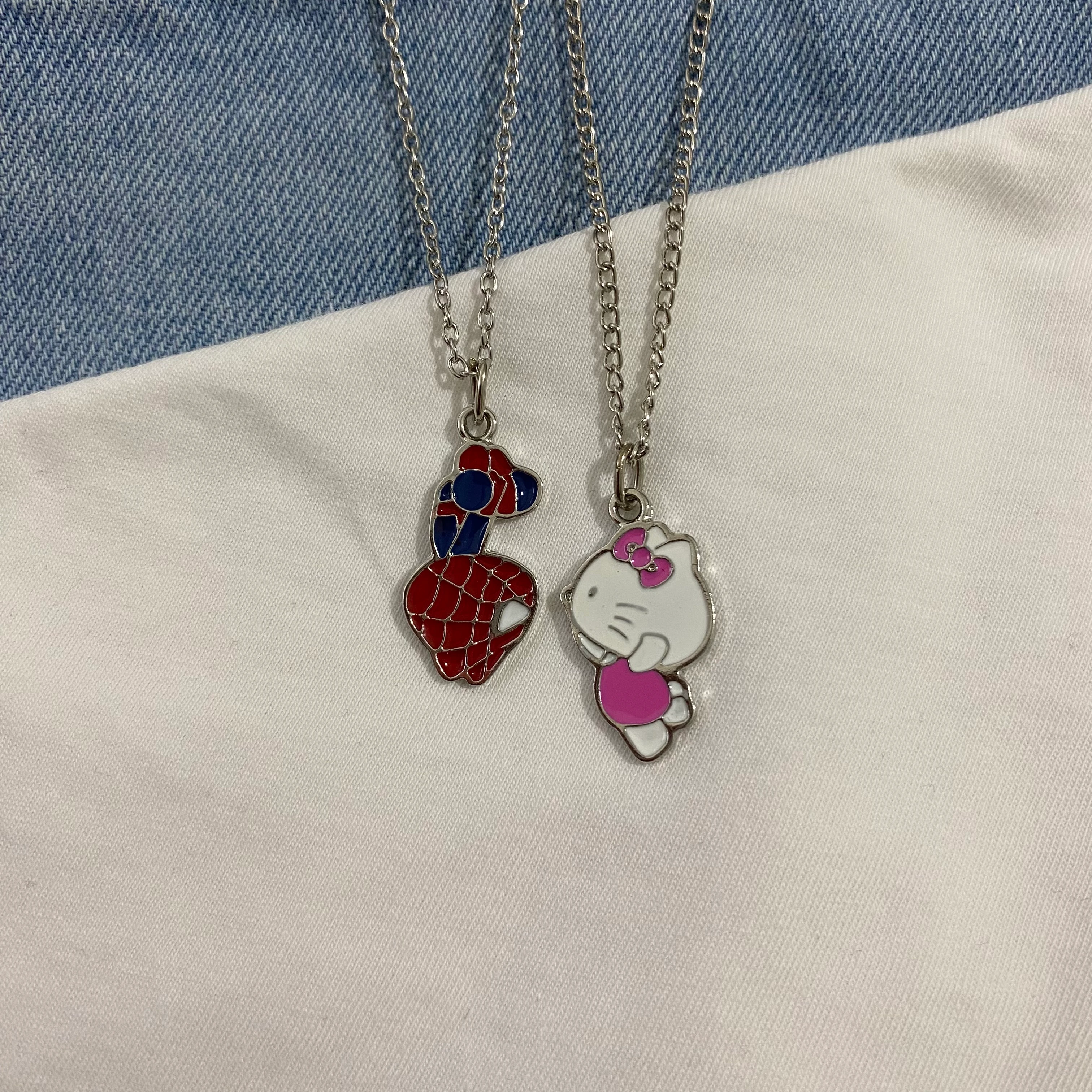 Spiderman Hellokitty çift kolye