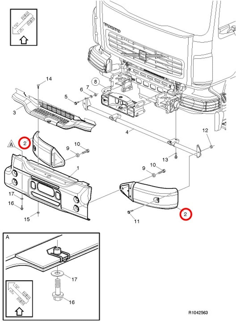 VOLVO VM DEMİR TAMPON KÖŞESİ (SAĞ VE SOL UYUMLU) 20491728