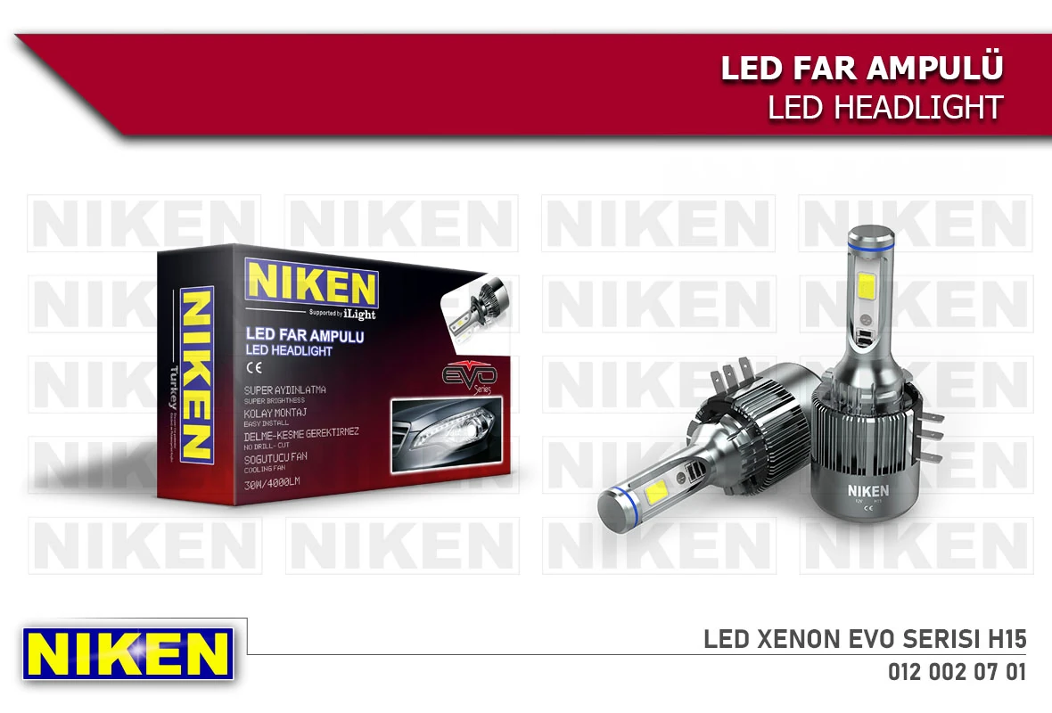 LED ZENON SET H15 6000K