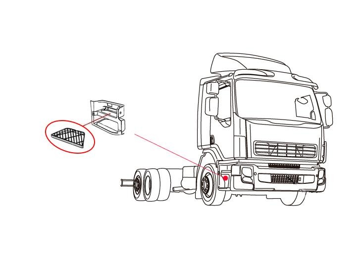 VOLVO FE EURO 6 BASAMAK ÜST PLASTİĞİ SAĞ 20538248