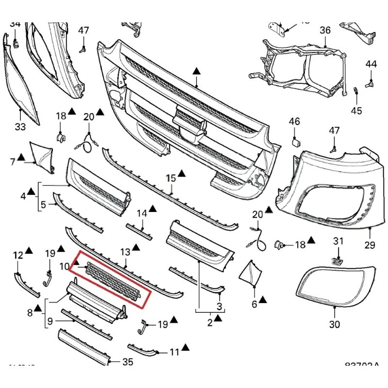 DAF XF 106 ÖN PANEL IZGARA 1825414