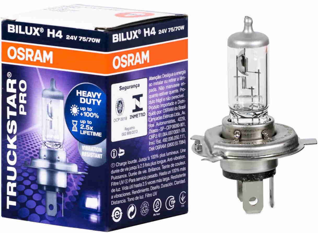 AMPÜL 24V H4 UZUN ÖMÜR %100 GÜÇLÜ 75/70W OSRAM.64196TSP