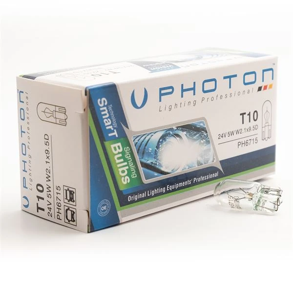 PHOTON T10 24V W5W DİPSİZ AMPUL (10'LU ŞEKİLDE) PH6715