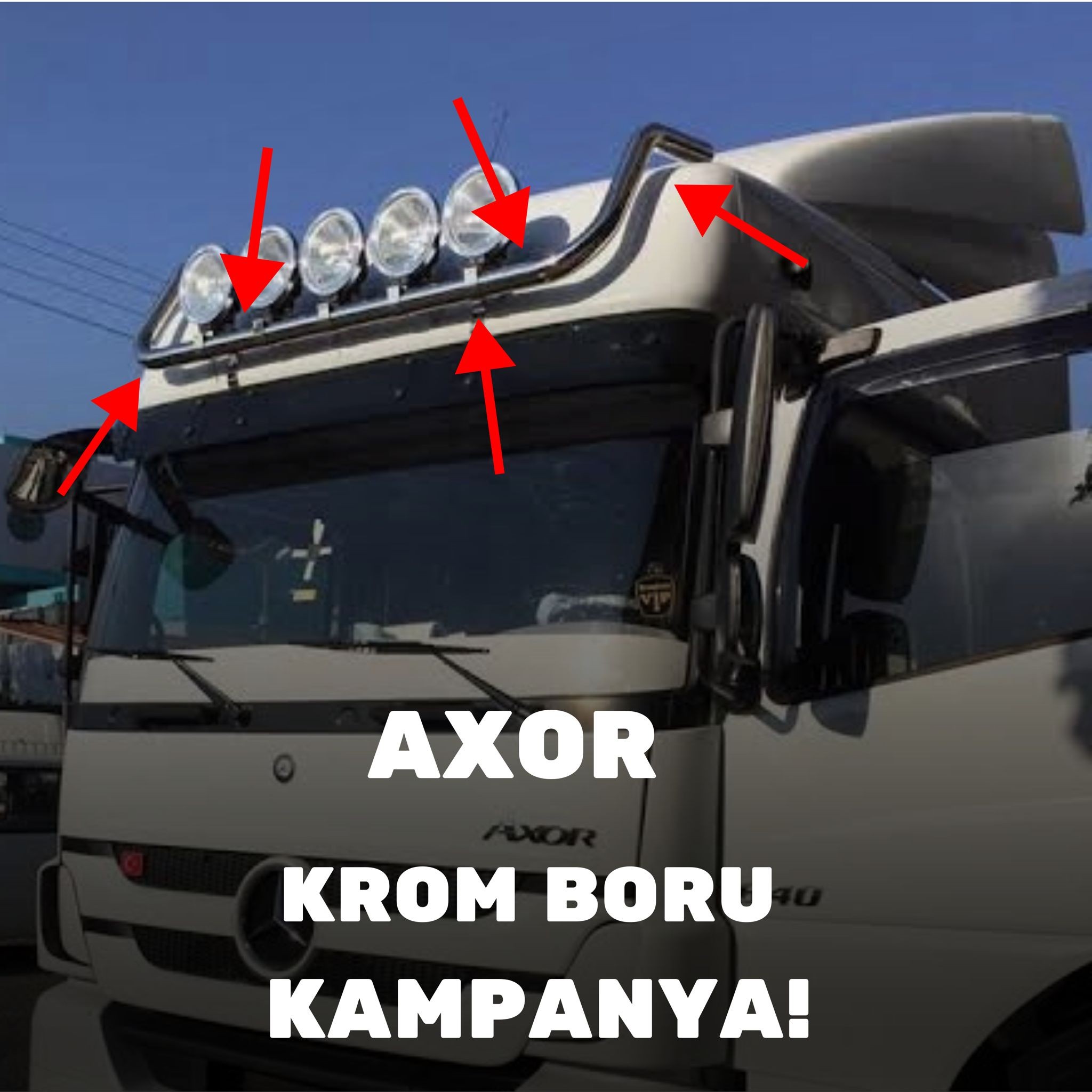 AXOR TAVAN ÜST KROM BORUSU 