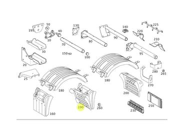 ACTROS MP3-MP2 ÇEKİ ARKA ÇAMURLUK (ÇİFT DİNGİL) 9305200419