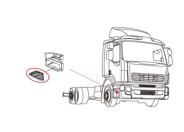 VOLVO FE BASAMAK ALT SAĞ 20538011