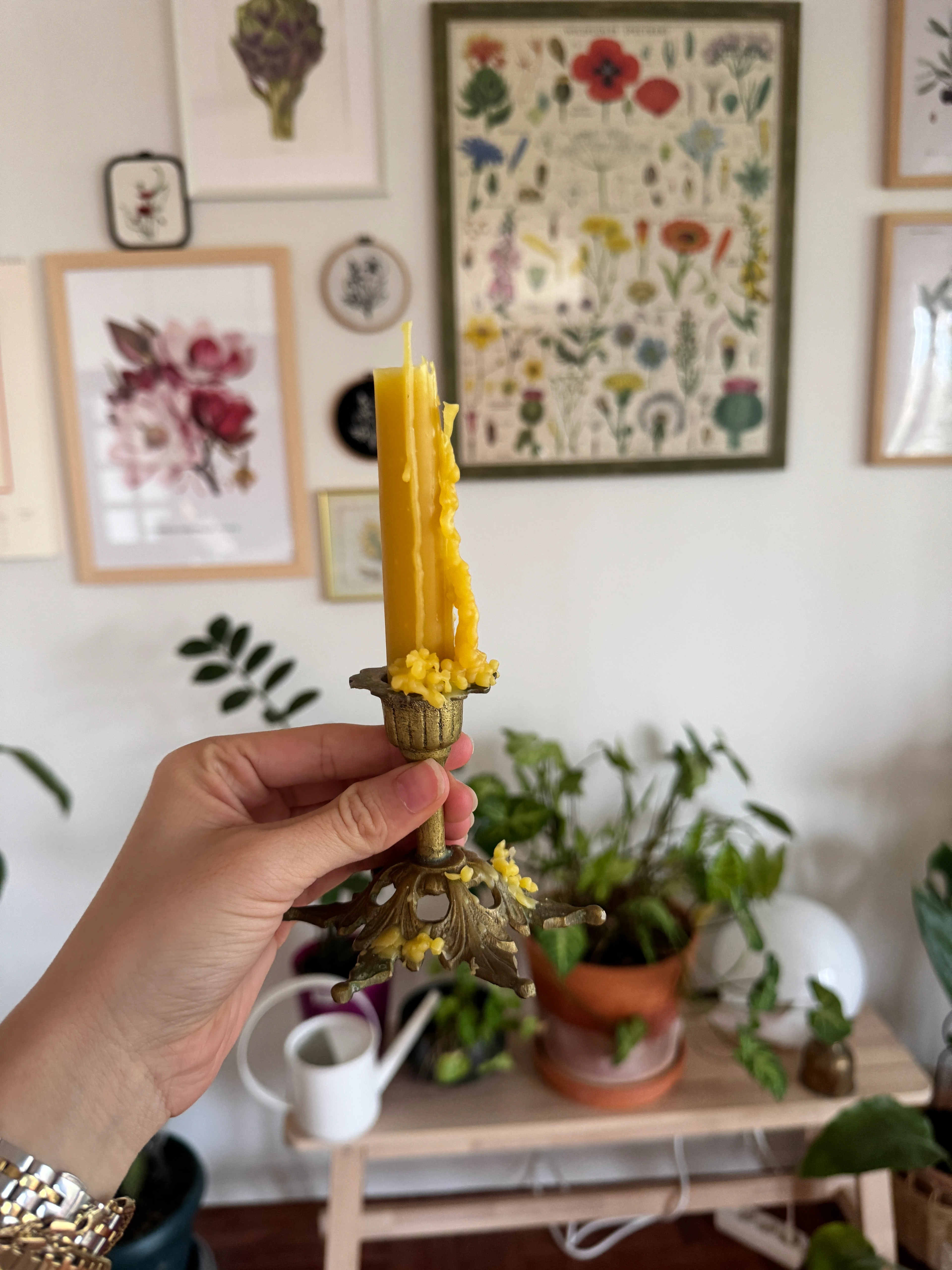 Doğal Balmumu Şamdan Mum