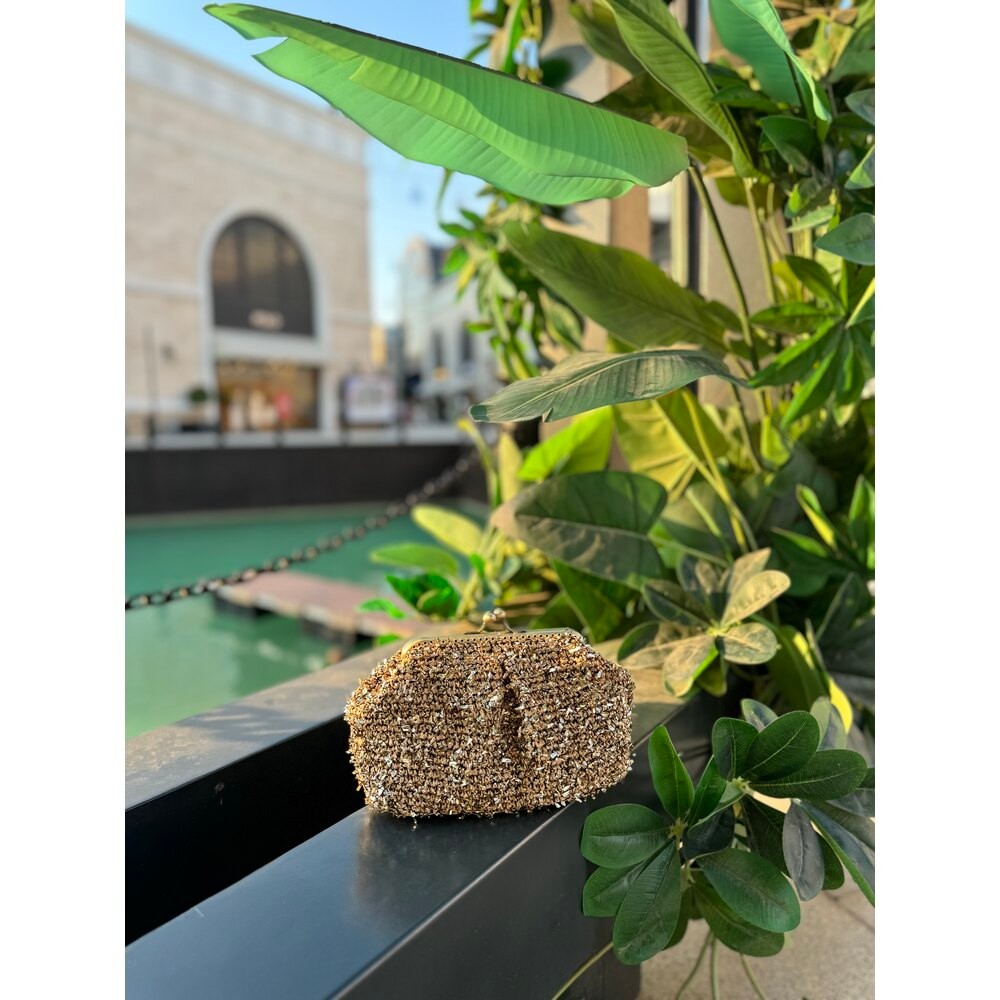 Mini konfetili antik burslu çanta