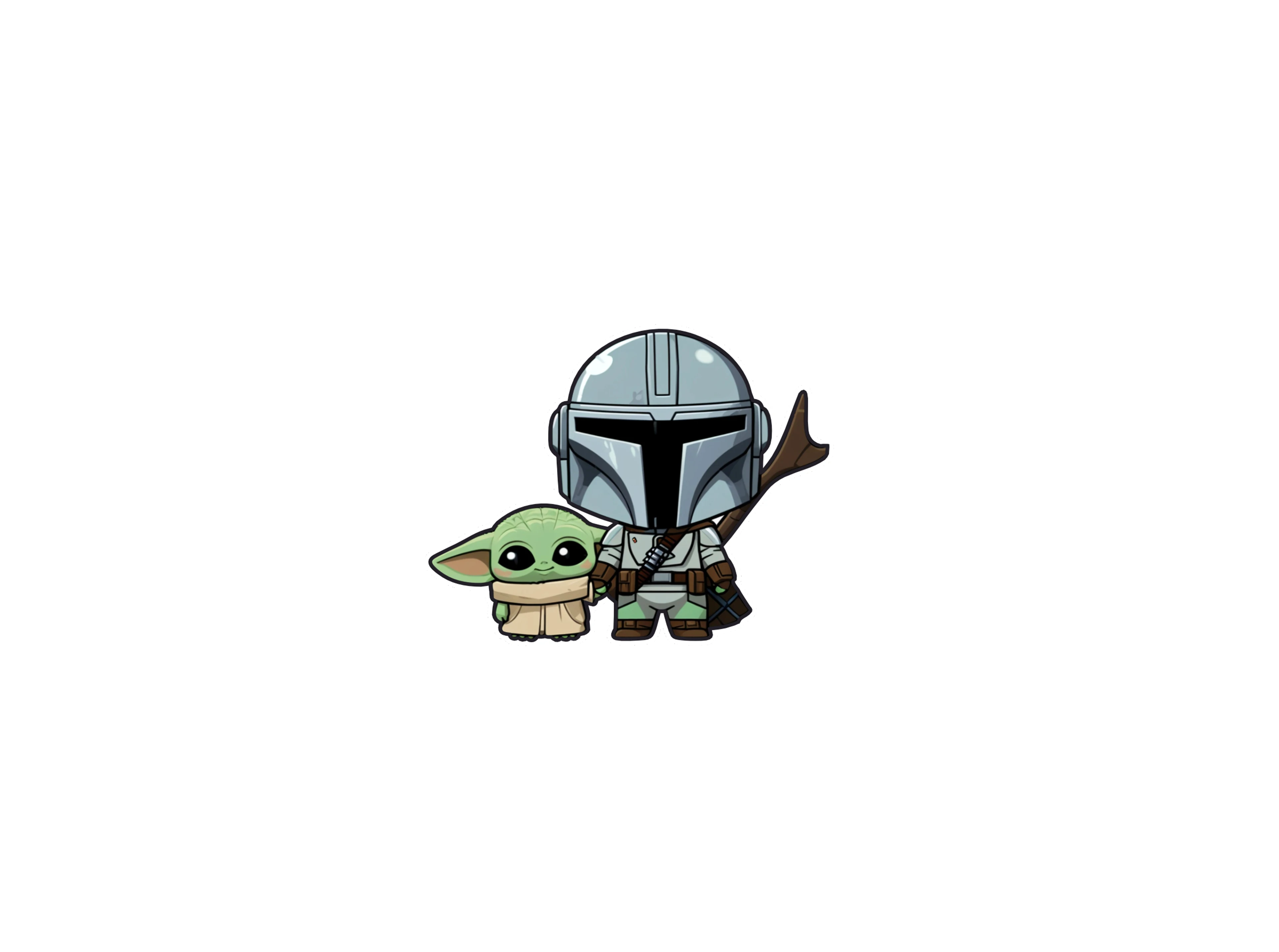 Mandalorian Din Djarin & Grogu 