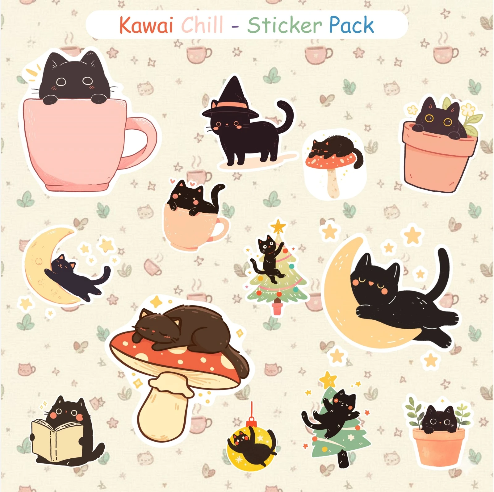 Kawaii Chill Sticker Pack