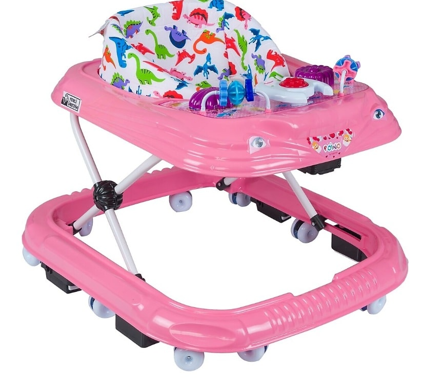 Alpina Oyuncaklı Plastik Yürüteç Pembe ve Beyaz