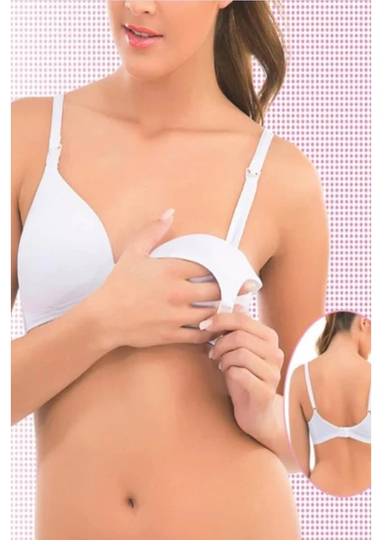 İmer Kaplı Emzirme Sütyeni Beyaz X100