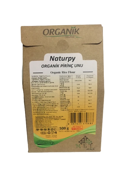 NATURPY ORGANİK PİRİNÇ UNU 500 GR.