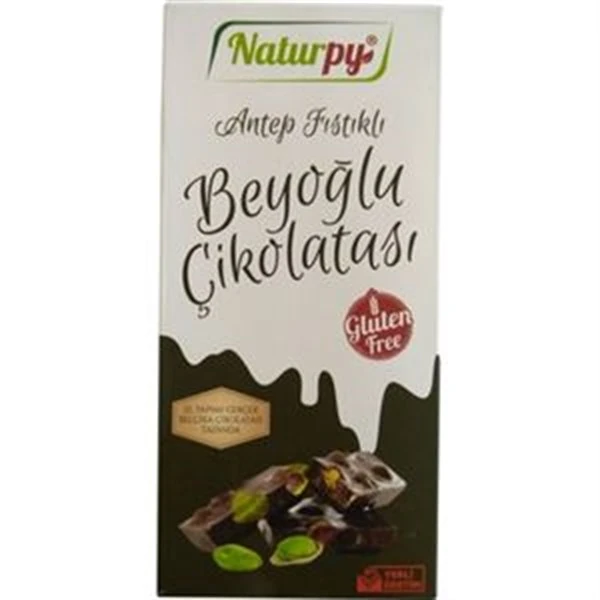 NATURPY ANTEP FISTIKLI BEYOĞLU ÇİKOLATA 100 GR