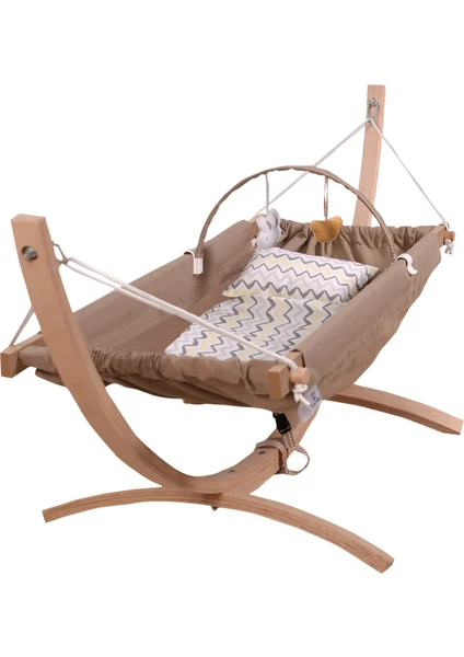 Holmen Fethiye Ahşap Hamak Cibinlikli Gold
