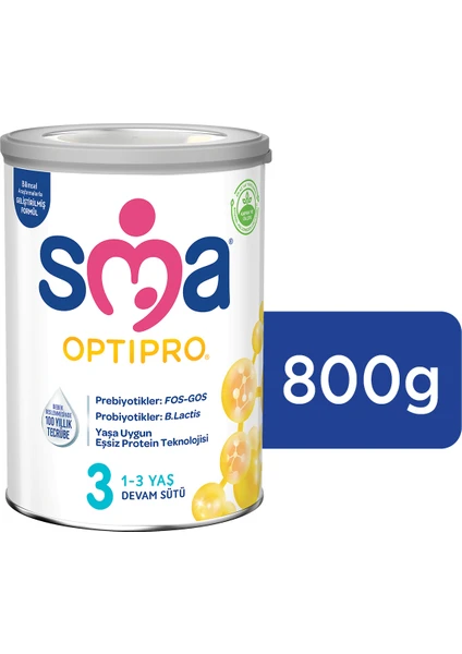 Sma OptiPro Probiyotik 3 Devam Sütü 800 gr 1-3 Yaş