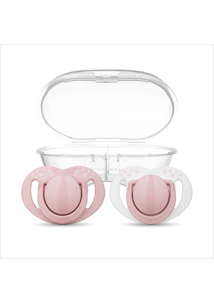 Mamajoo Silikon Emzik 2li Sterilizasyon Saklama Kutusu 6+ Ay Powder Pink