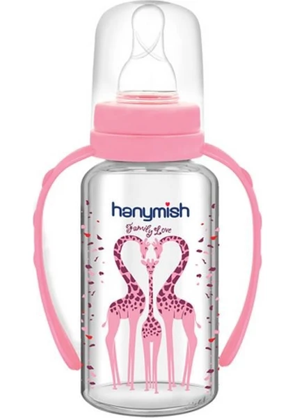 HANYMISH BİBERON CAM KULPLU 125 ML.