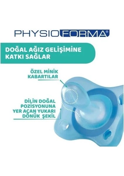 Chicco PhysioForma Mini Soft 2'li Emzik 2-6 Ay Erkek