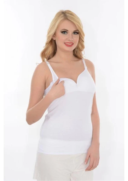 İmer Emzirme Kaplı Atlet Beyaz 95B