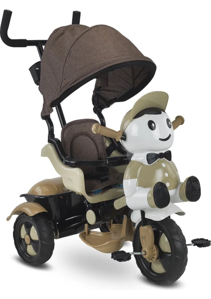 Babyhope Yupi Triycle lux Üç Tekerlikli Bisiklet Kahverengi