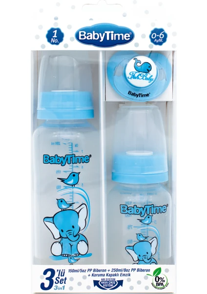 BABYTIME 3LÜ SET PP PEMBE-MAVİ