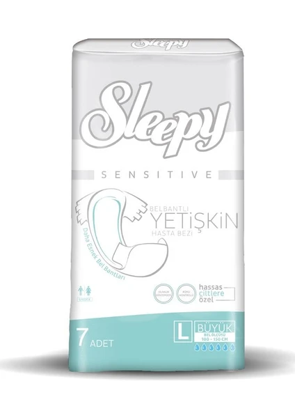 SLEEPY SENSİTİVE CIRTLI YETİŞKİN BEZİ L BEDEN 7Lİ