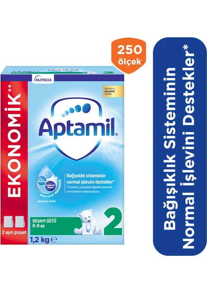 Aptamil 2 Devam Sütü 1200 Gr