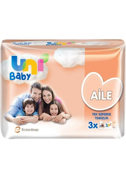 UNI BABY ISLAK MEN.AİLE (3X52Lİ)
