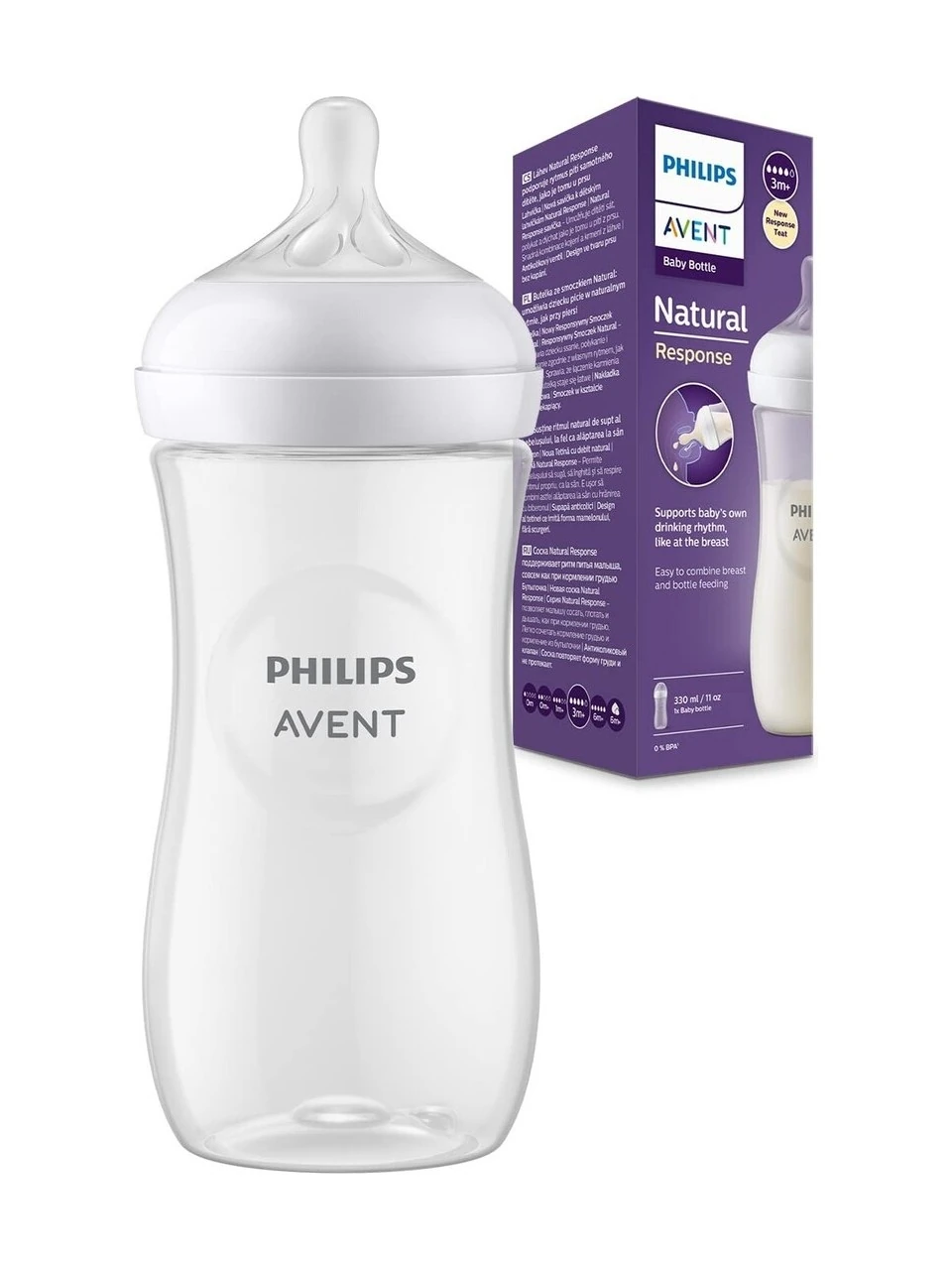AVENT DOĞAL TEPKİLİ PP BİBERON 330ML 3+ AY