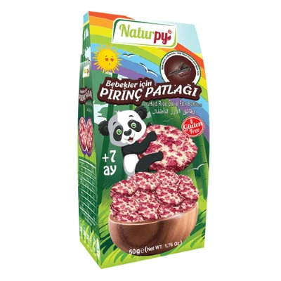 NATURPY BEBEKLER İÇİN PİRİNÇ PATLAĞI SİYAH HAVUÇLU