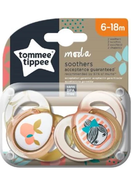 Tommee Tippee Moda Emzik Kız 6-18 Ay + Emzik Askısı