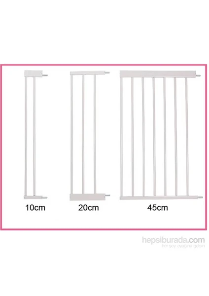 Miny Baby Otomatik Kapanır German Style Güvenlik Kapısı Uzatma 20 cm Beyaz
