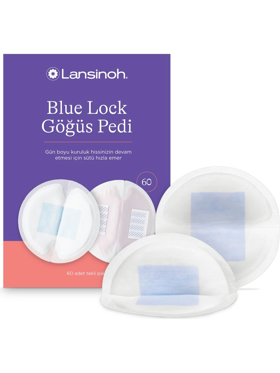 Lansinoh Blue Lock Göğüs Pedi 60lı