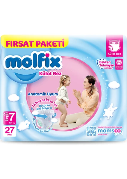 Molfix Külot Bebek Bezi 7 Beden 19+ Kg 27li Fırsat Paketi