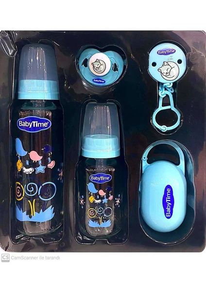 BABYTIME 5 Lİ SET CAM PEMBE - MAVİ