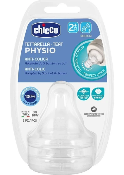 Chicco P5 Antikolik Biberon Emziği Orta Akış 2+ Ay 2'li