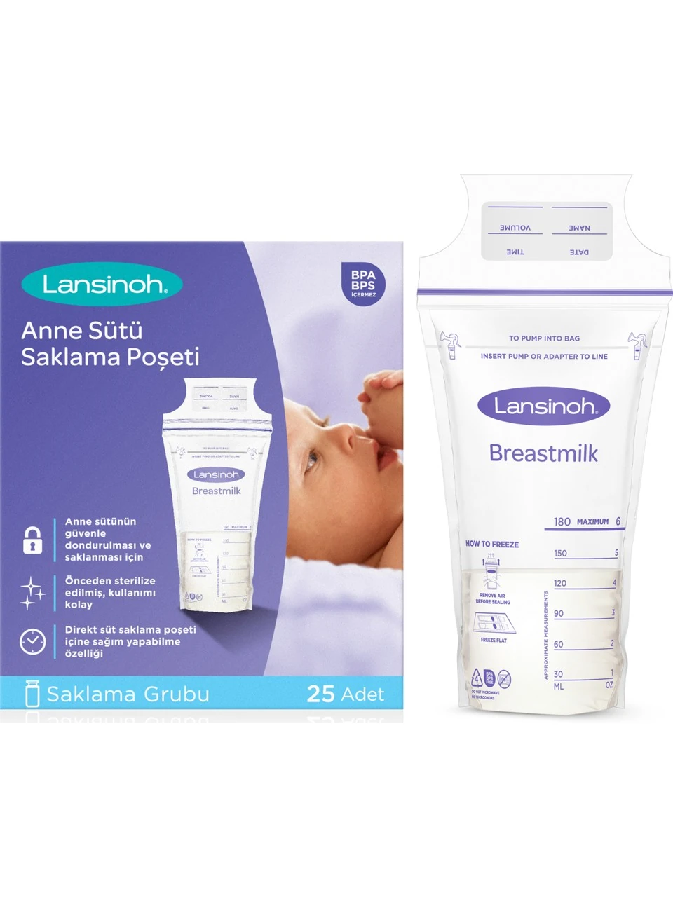 Lansinoh Süt Saklama Poşeti 25li
