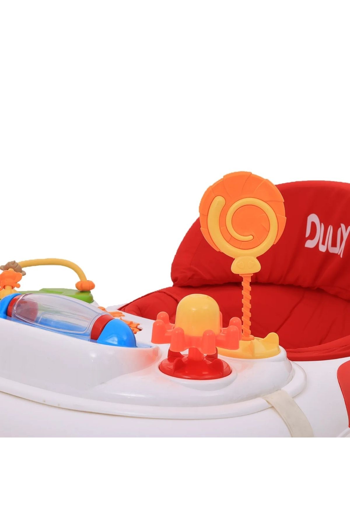 Plano Oyuncaklı Müzikli 3 Kademeli Örümcek Bebek Yürüteci Beyaz Gri