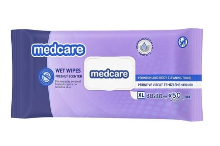 MEDCARE VÜCUT TEMİZLEME HAVLUSU 50 ADET