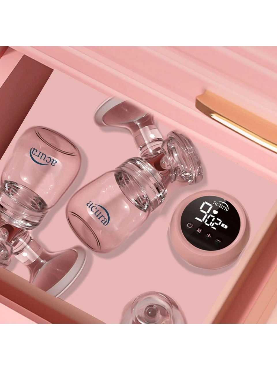 ACURA ŞARJLI LCD EKRANLI İKİLİ GÖĞÜS POMPASI
