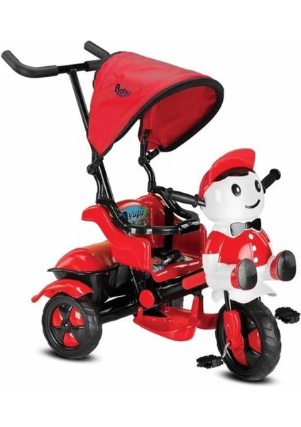Babyhope Yupi Triycle Üç Tekerlikli Bisiklet Kırmızı-Siyah