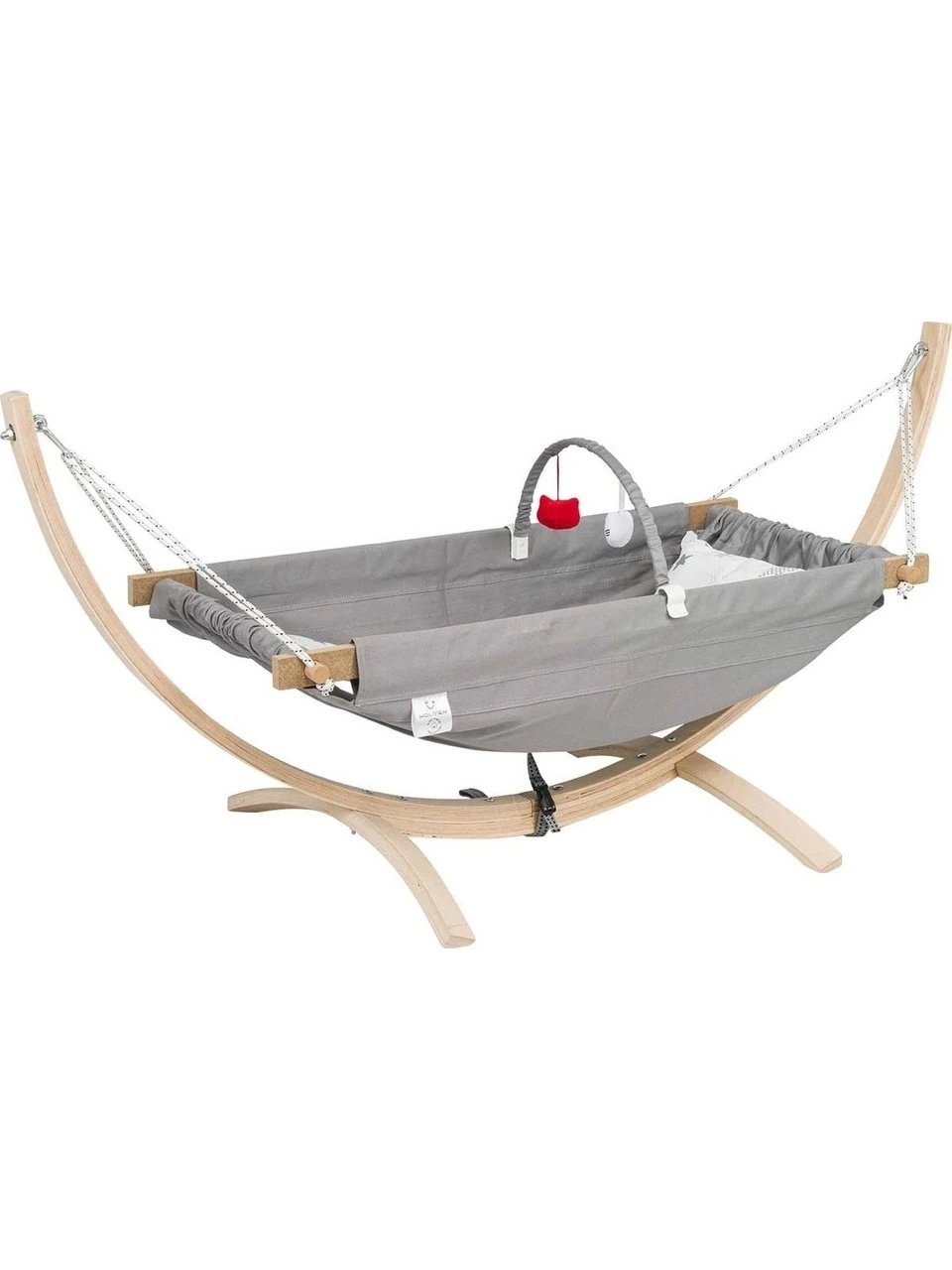 Holmen Fethiye Ahşap Hamak Cibinlikli Gri