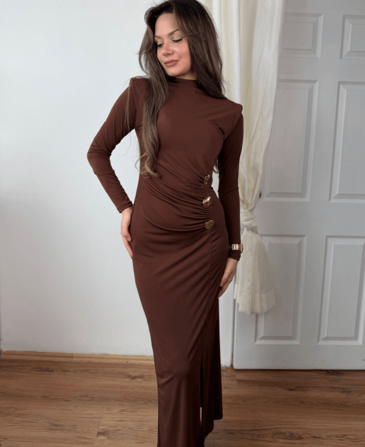 Liyana Elbise - Kahverengi