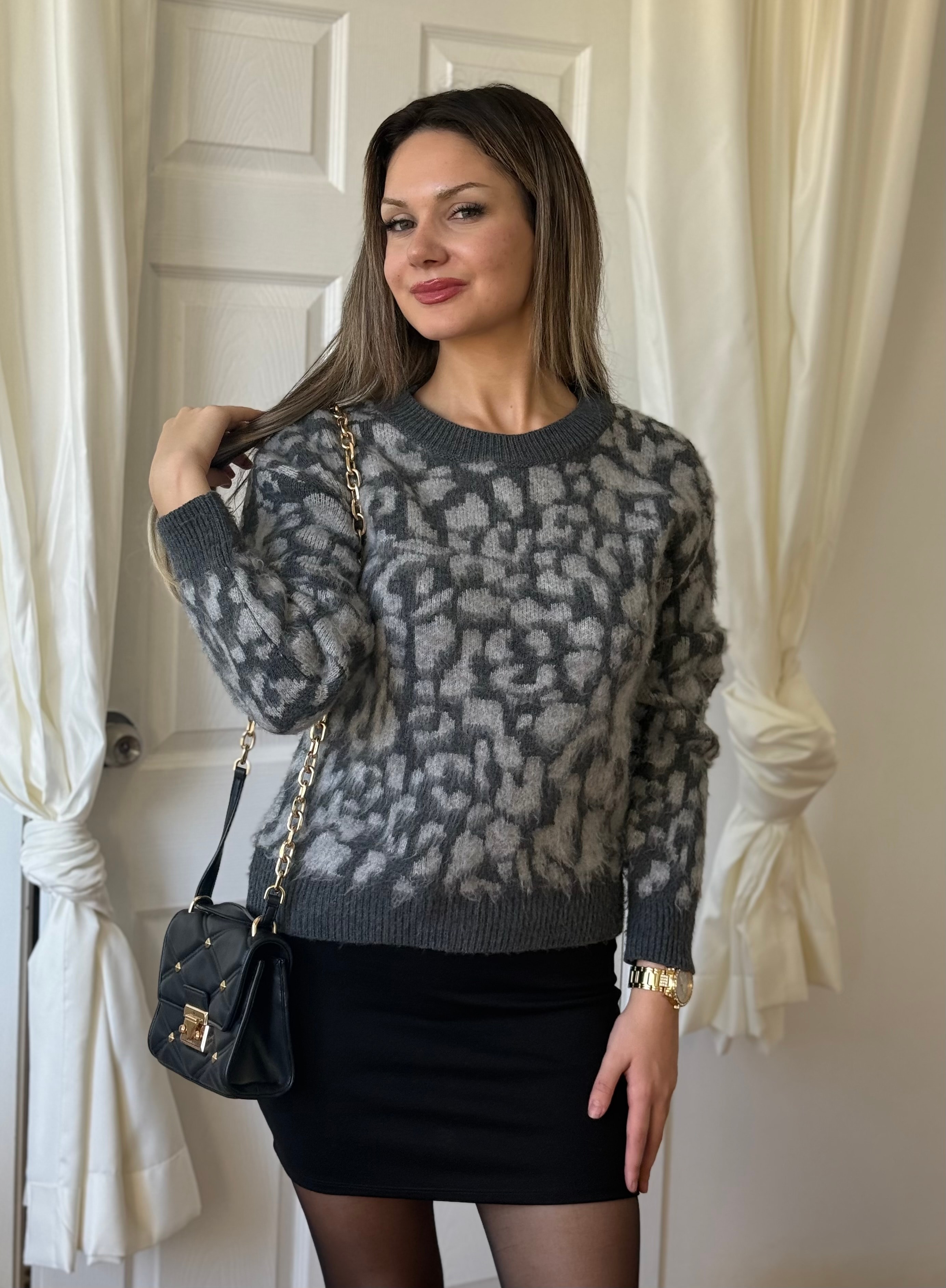 Leopar Desenli Africa kazak