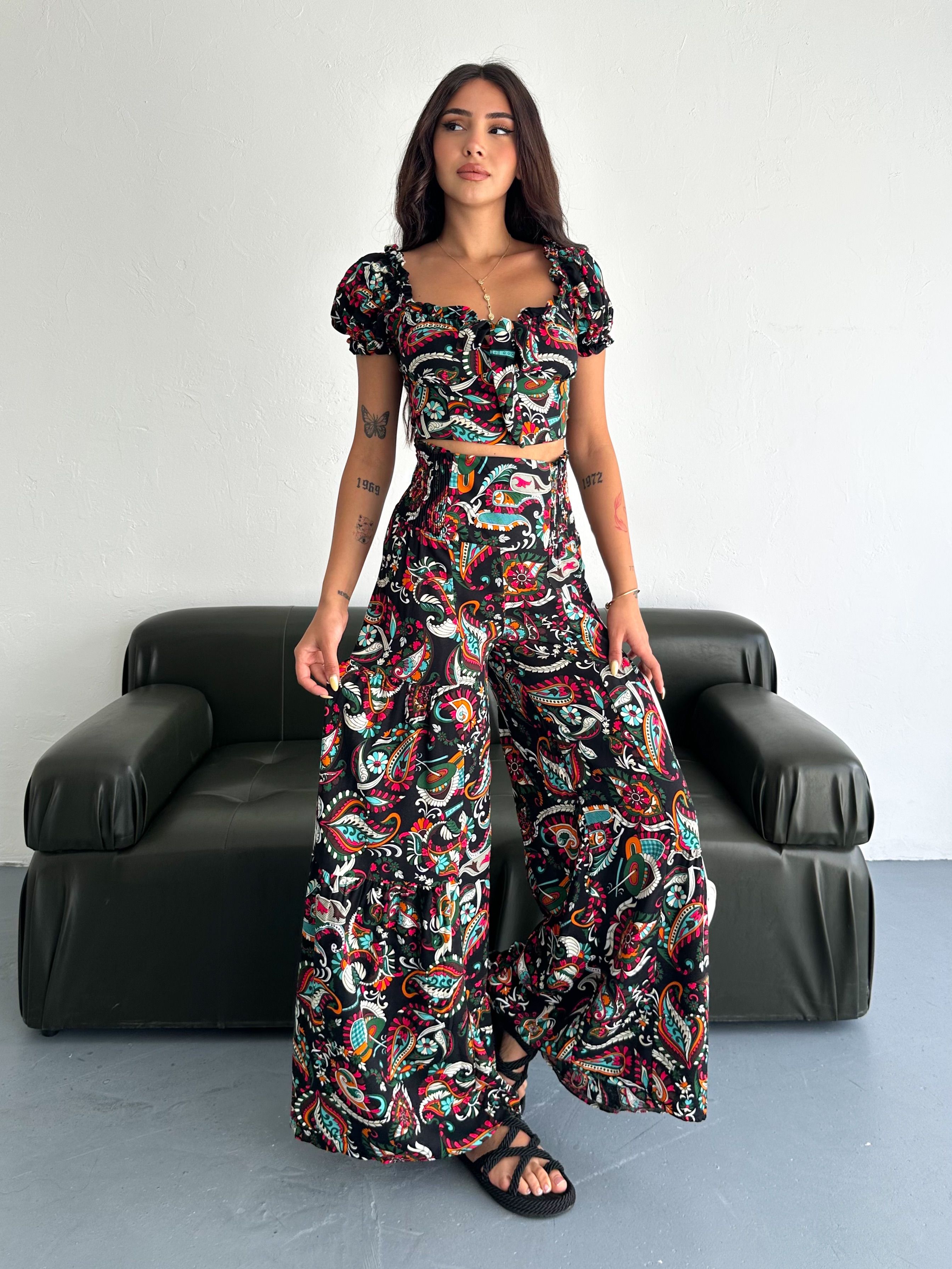 Mara Crop Pantolon Takım