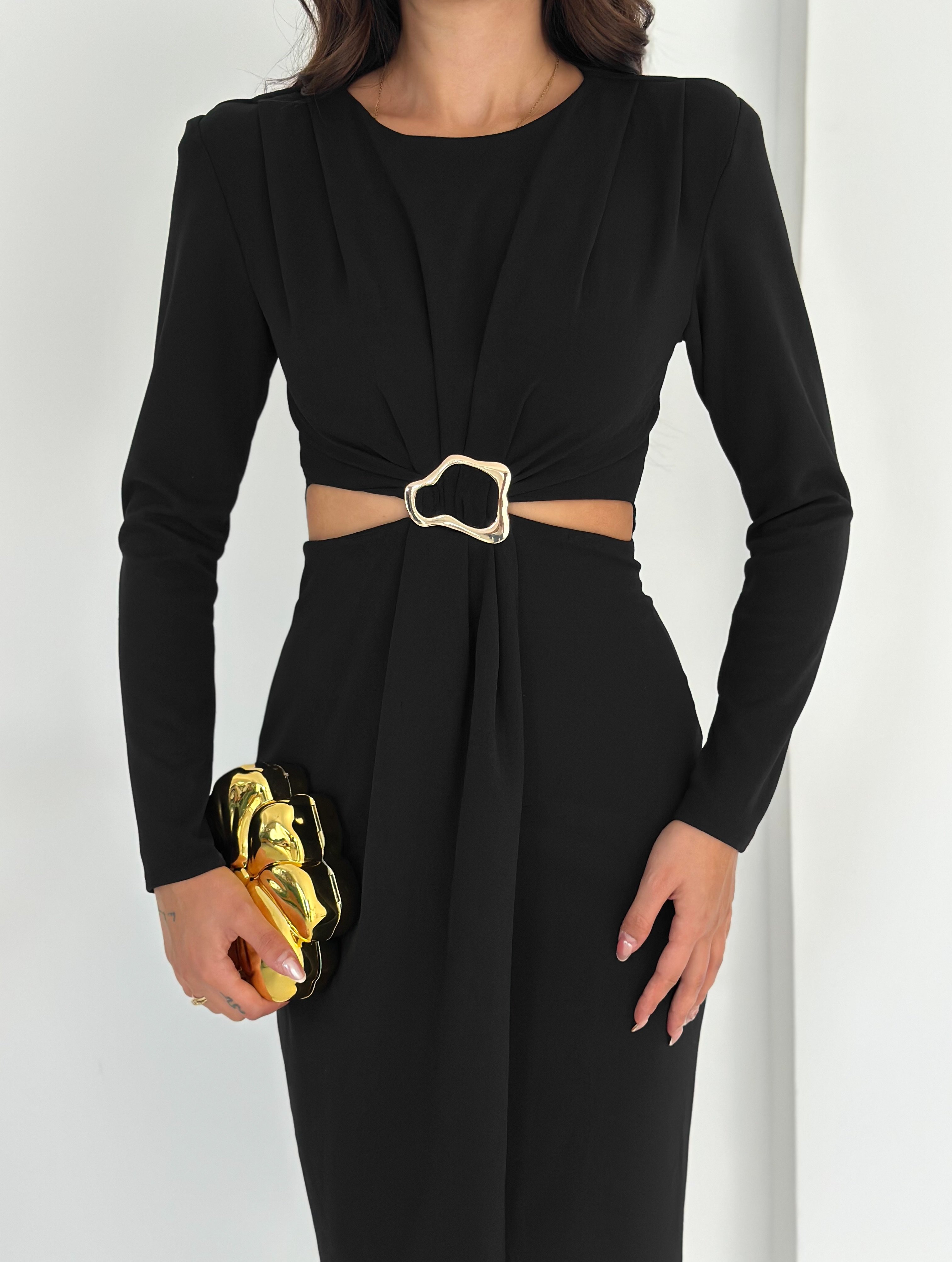Layer Toka Detaylı Elbise