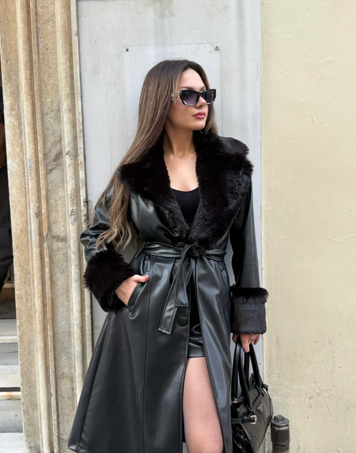 Meri Uzun Deri Kaban - Siyah