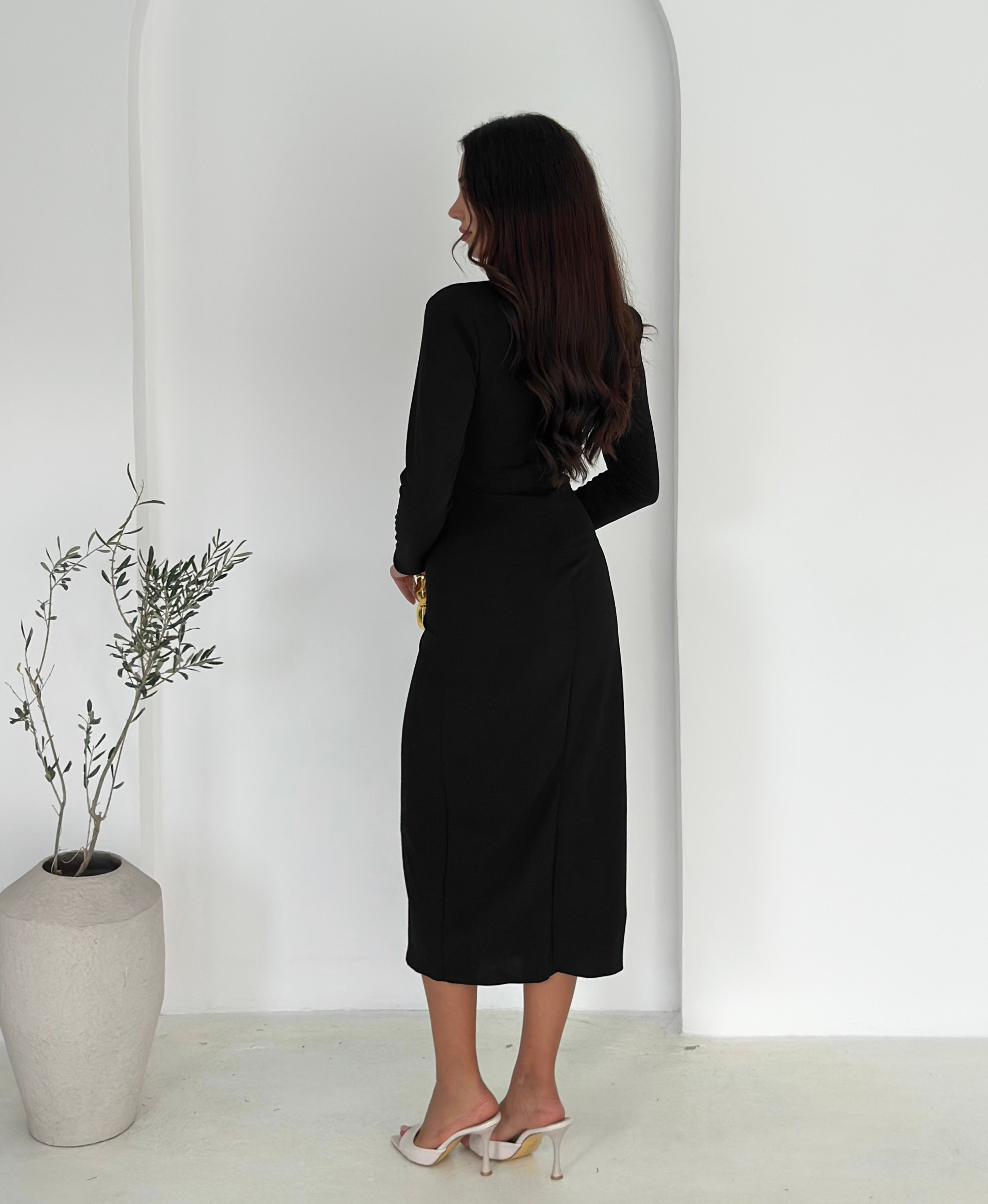 Layer Toka Detaylı Elbise
